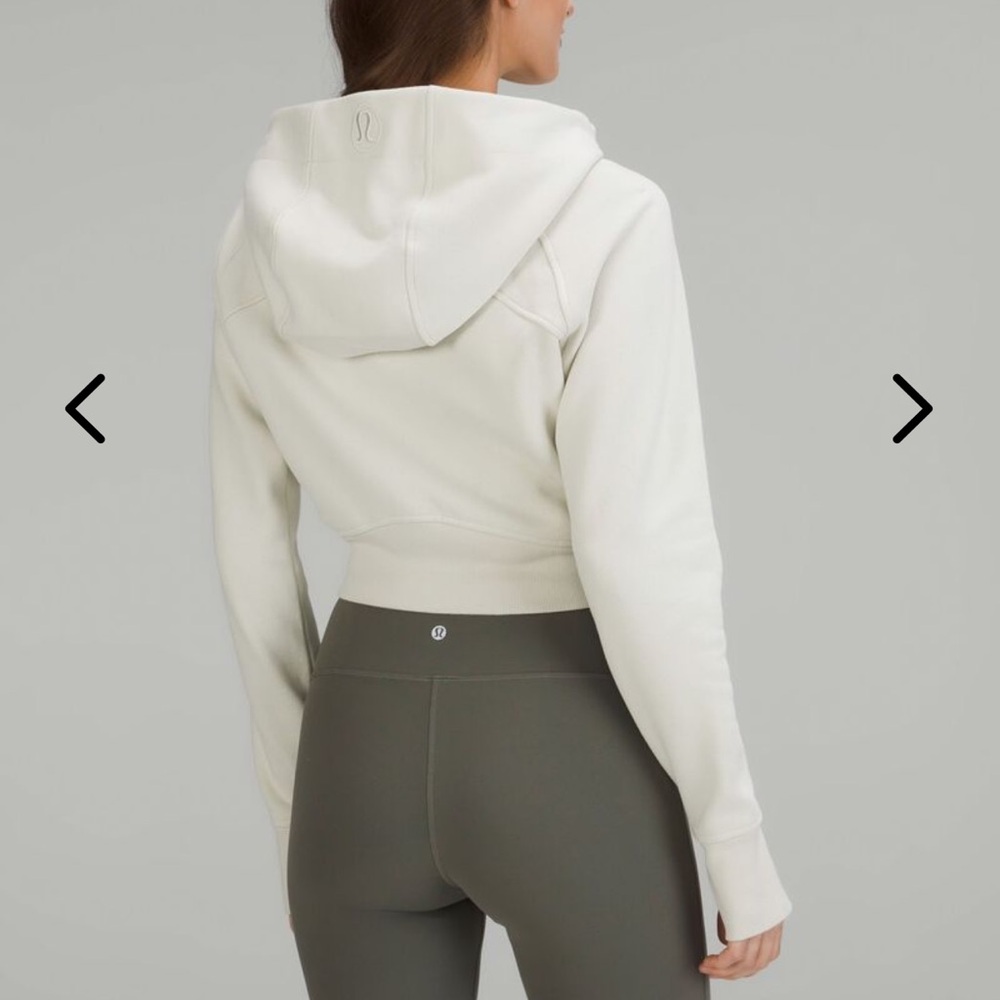 Lululemon Scuba Full-Zip Cropped Hoodie Bone
